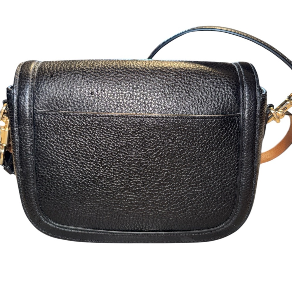 COACH Shoulder Bag Leather BLK 4058 USED ONE TIME EXC CONDITION Saddle Crossbody - Picture 3 of 7